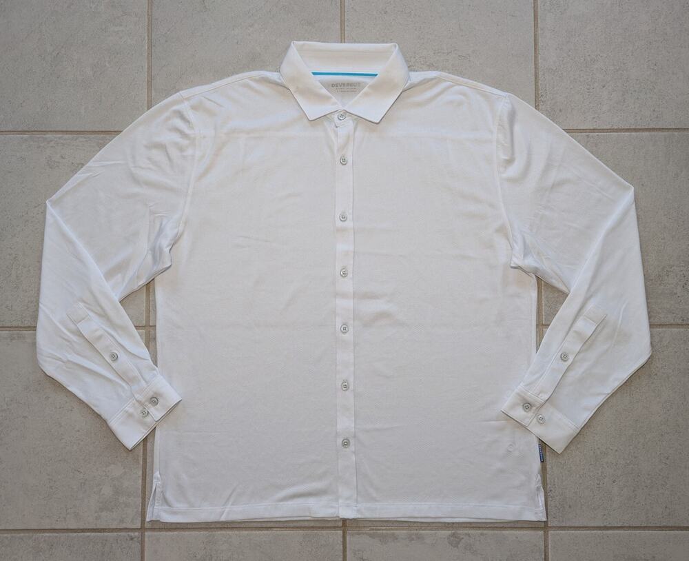 Devereux Men's Large Gravity Long Sleeve Collared Button Down Stretch Shirt